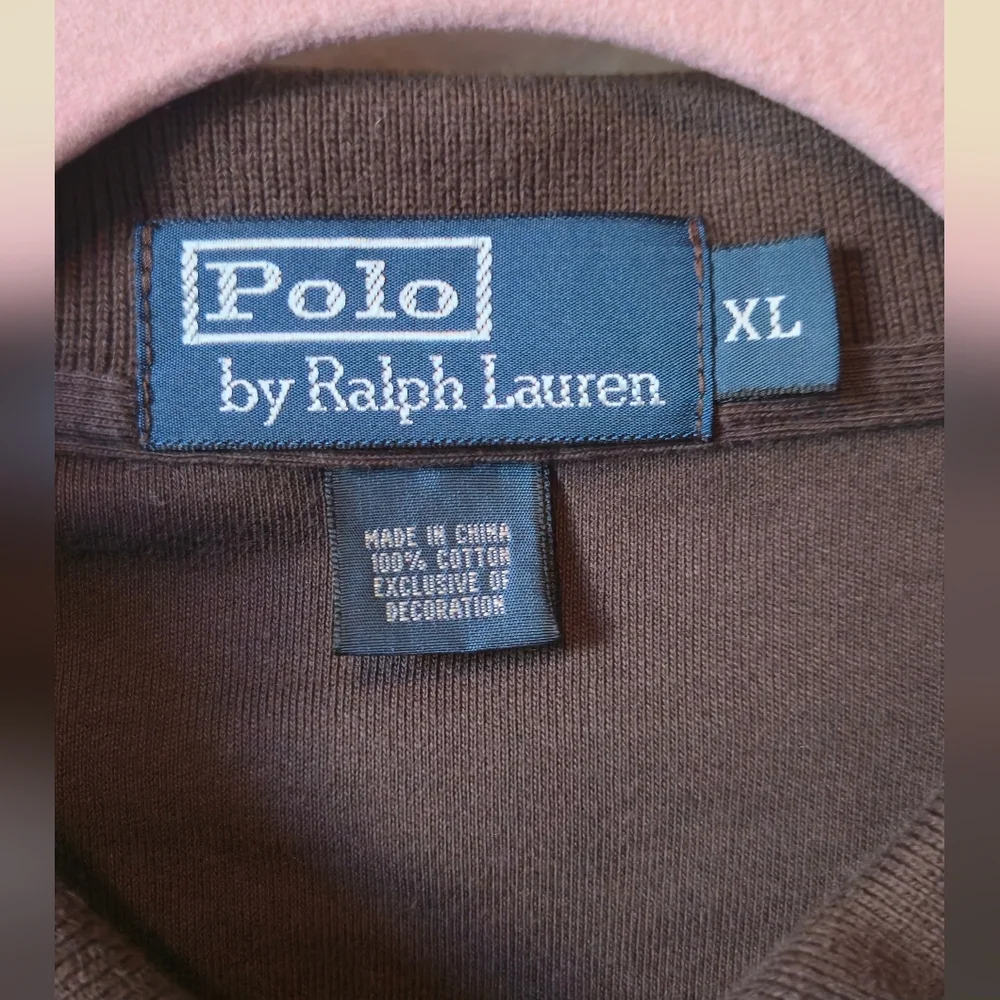 Polo Ralph Lauren Men’s Pullover Long Sleeve Brown cotton Shirt Size XLarge